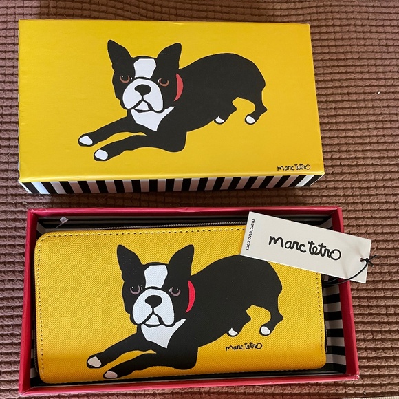 Marc Tetro Yellow Boston Terrier Wallet - In Mint Condition in the original box! - Picture 3 of 9